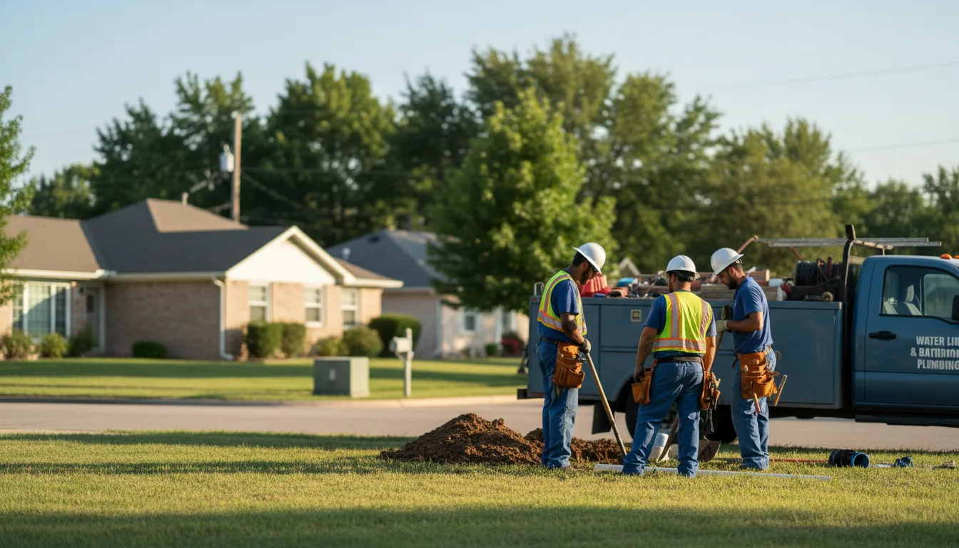 Residential water line and bathroom plumbing service in Lone Star, TX